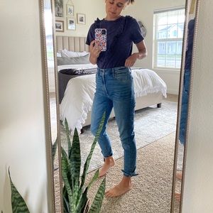 ABERCROMBIE & FITCH skinny ankle tie jeans